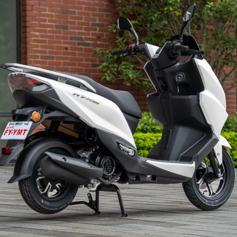 Flying Eagle NPX150 fuel two-wheel scooter, dual disc brakes, smart sports commuting, guardrail white supreme version