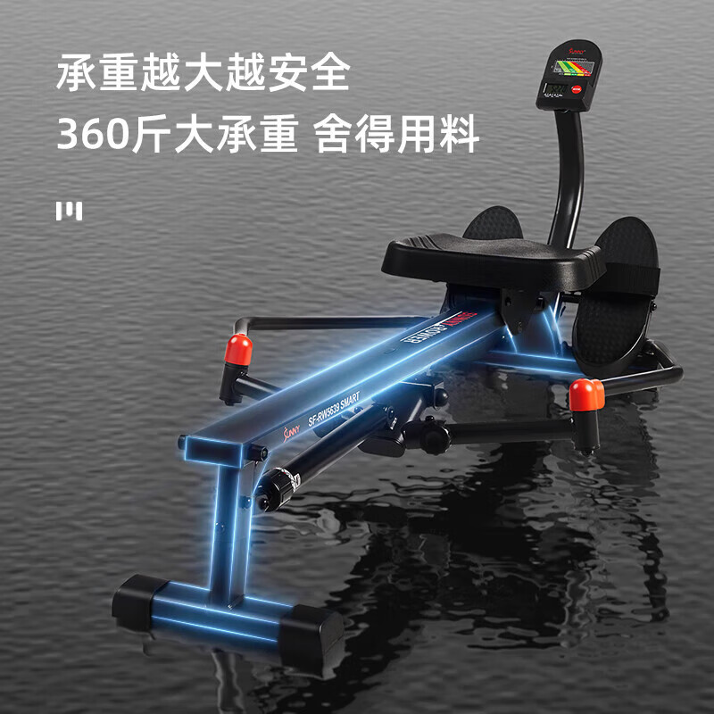 SUNNY American Hydraulic Sculls Painting Rowing Machine Silent Painting Rowing Machine Fitness Equipment Home Super Fat Burning APP European and American Same Style Package Installation/360 Jin Load Bearing