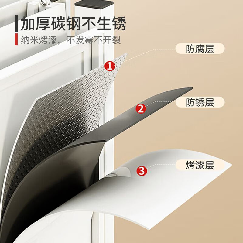 Installation-free floor-standing folding storage rack storage rack microwave oven rack living room kitchen multi-layer storage trolley pot rack thickened carbon steel black five layers - second folding + no installation required