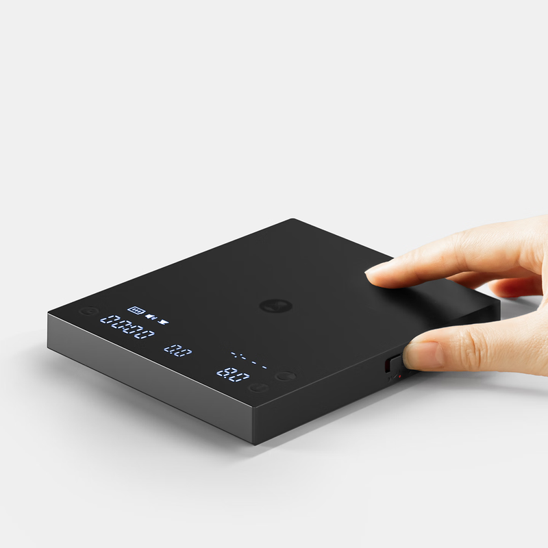 Taimo Black Mirror BASIC Italian hand-brewed coffee scale Bar counter can time and weigh coffee electronic scale 0.1g-2kg Black Mirror basic3 coffee electronic scale - black
