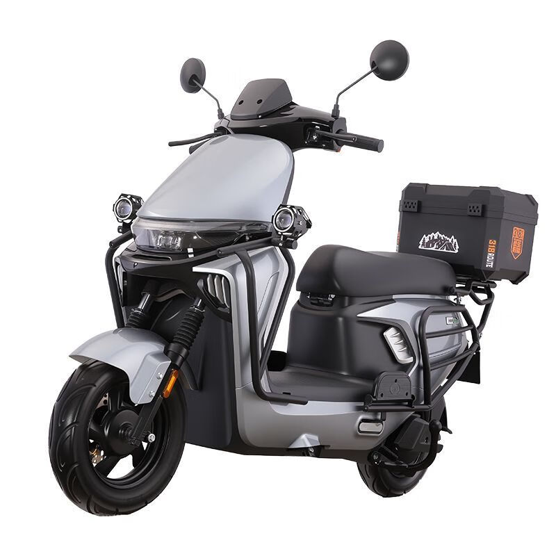 Dalong Yinghao Intelligent High-speed Long-distance Electric Motorcycle 72v Takeaway High Power Battery Long Range Electric Motorcycle Dark Night Black/Speed 50M/Front and Front Disc Brakes/Backrest Board Naked Bike Version Requires own battery/charger/no gifts