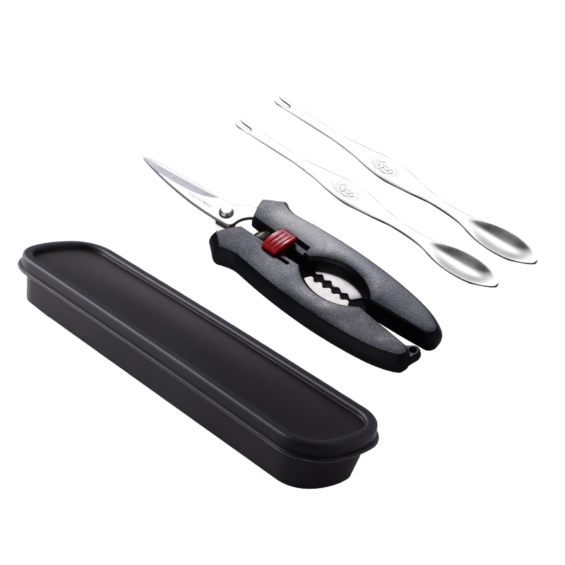 Baijie eight-piece crab-eating tools, crab-eating special tools, hairy crab claws, crab needles, crab scissors, 4-piece set for peeling crabs