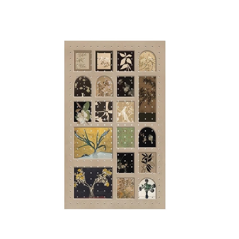 Renjuyi Second-hand Wind Tunnel Hole Board Solid Wood Storage Rack Customized Entrance Entrance Partition Decoration Storage Wall Blocking Display Rack Solid Wood Board ENF Grade Bunny Board / Square