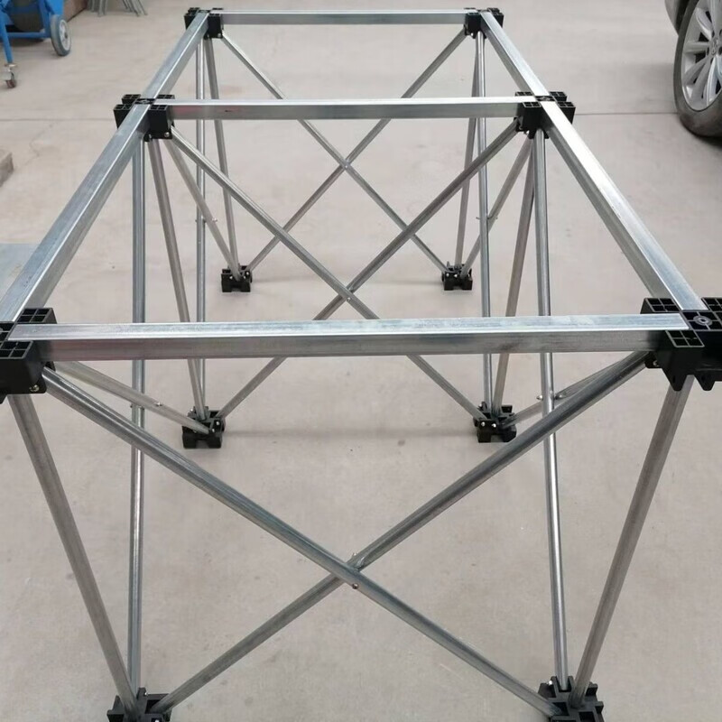 Mo Peng spider leg workbench reinforced galvanized steel spider leg rock slab workbench woodworking bricklayer tile glass marble processing platform telescopic portable multifunctional rock slab shelf woodworking stainless steel 15 legs 1.22 meters wide by 2.36 meters long by 75 centimeters high