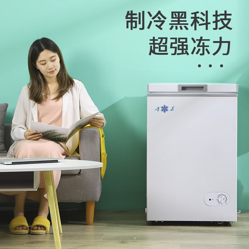 Snowflake first-class energy-saving small freezer household large-capacity commercial refrigeration and freezing small energy-saving micro-frost mini freezer 198L first-class energy efficiency/ten-year warranty/copper tube micro-frost 198L