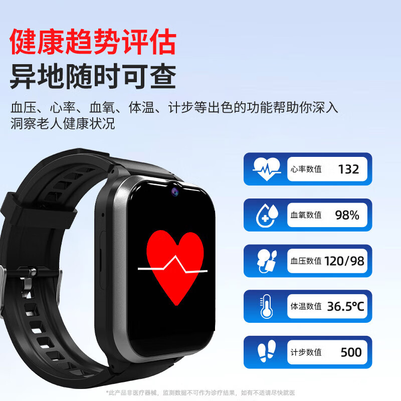 Doctor Meow Elderly Watch Adult Fall Alarm Video Phone Watch Health Monitoring Blood Pressure Heart Rate GP Anti-lost Elderly Positioning Watch Anti-fall Bracelet New Year Gift for Elders GK8 New Full Netcom Precise Positioning + Fall Alarm + Super Long Standby Thin and Large Digital Adult Positioning Tracker Elderly Smart Watch One-click SOS for Help