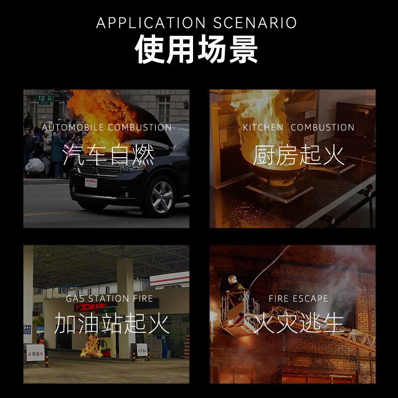 Suihua household fire blanket fire-fighting special boxed thickened fiberglass silicone kitchen household emergency fire blanket upgraded to thickened 1M*1M boxed fiberglass fire blanket (comes with hook and gloves)