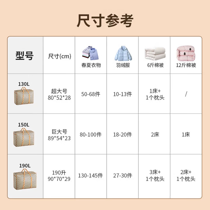 Angtu Moving Packing Bag Woven Bag Cotton Quilt Clothes Storage Bag Organizing Large Capacity Snakeskin Luggage Bag