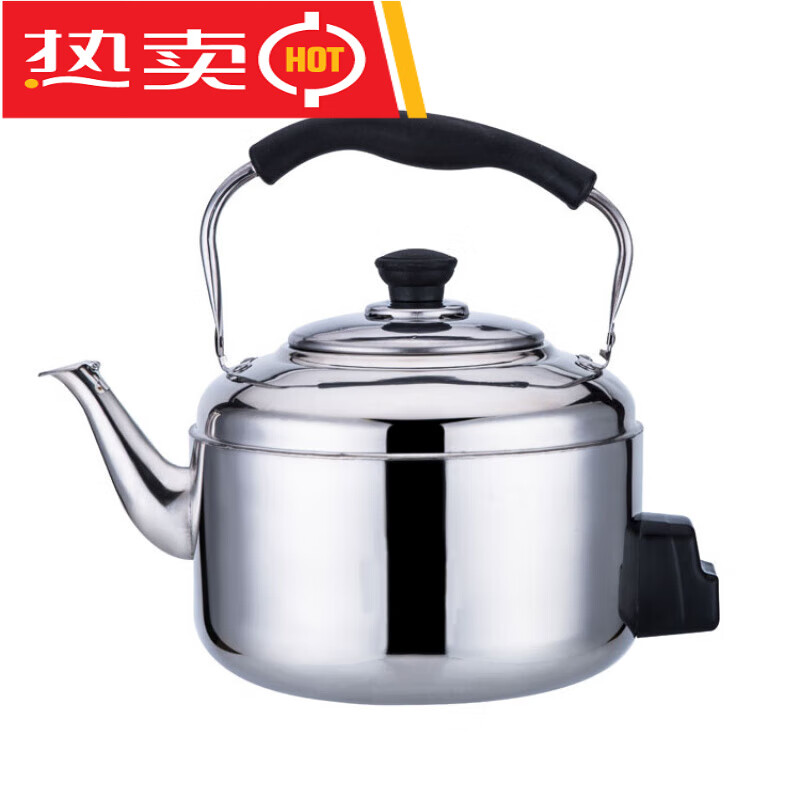 Fat Donglai's same model 304 stainless steel electric kettle large capacity anti-dry boiling kettle electric kettle whistle electric tea kettle 4L-10 liters extra thick (95CN wire 6L