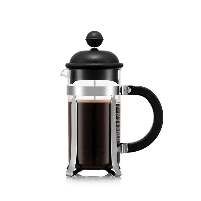 BODUM Coffee Pot French Press Coffee Pot with Plastic Lid Black 350ML Valentine's Day Gift