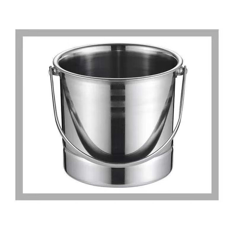 Chuangjingyi chooses stainless steel ice bucket, bar KTV portable ice bucket, multi-purpose ice bucket with separator 1L ice bucket + ice clip by default without separator