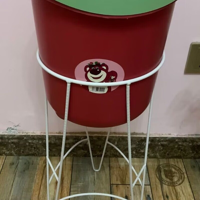 Household trash can heightening bracket kitchen living room office creative durable bend-free paint craft shelf shelf black height 50 caliber 22