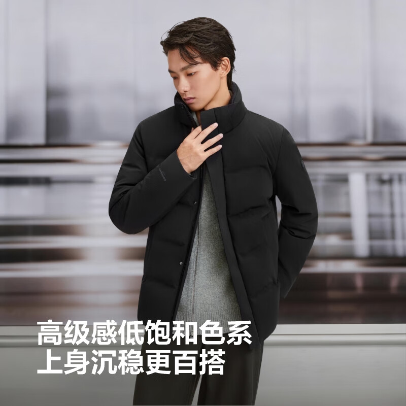 Bosideng 25 years winter men's goose down thickened removable hat loose short style business versatile shopping mall same style down jacket