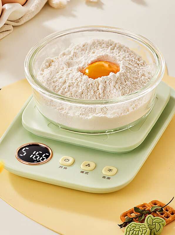 Bear kitchen electronic scale household electronic scale food scale baking scale gram scale kitchen gram scale fans dzc-d01k5 mint green-rechargeable 5kg0.