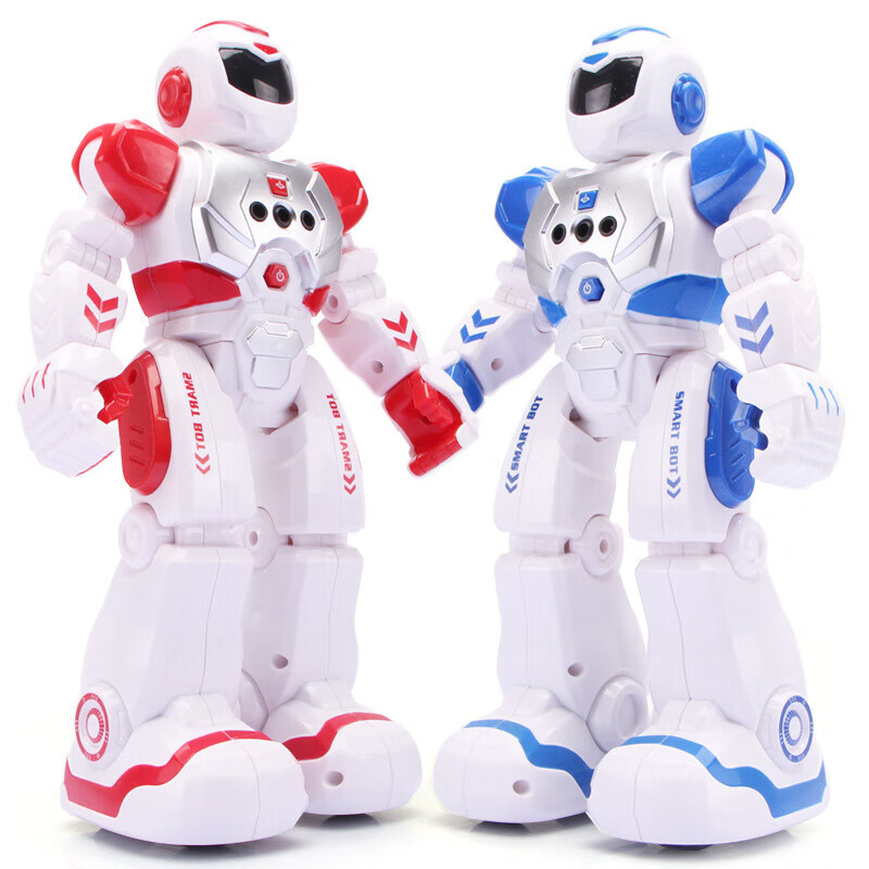 Intelligent Robot Intelligent Programming Gesture Sensing Operation RoboCop Infrared Sensing Robot Science and Education Singing and Dancing Early Education Cute Pet Remote Control Simulation Stunt Robot Dog Programming Robot Blue Men