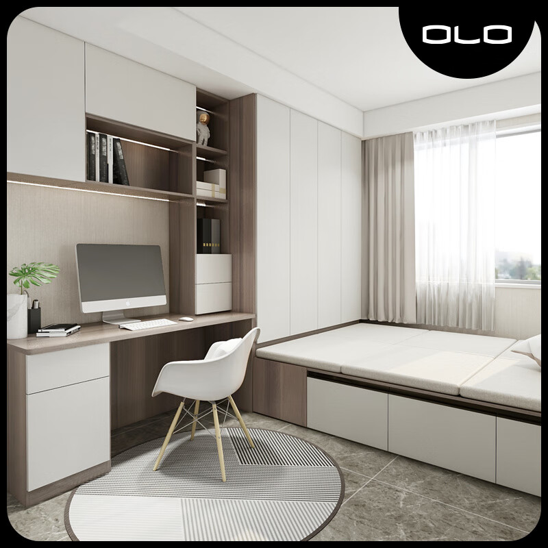 Shantou Lincun Second Bedroom Tatami, Bed and Wardrobe Integrated Children's Room Whole House Customized Multifunctional Furniture Combination, Universal Tatami Prepayment (Consult Customer Service to Get 3 Sets