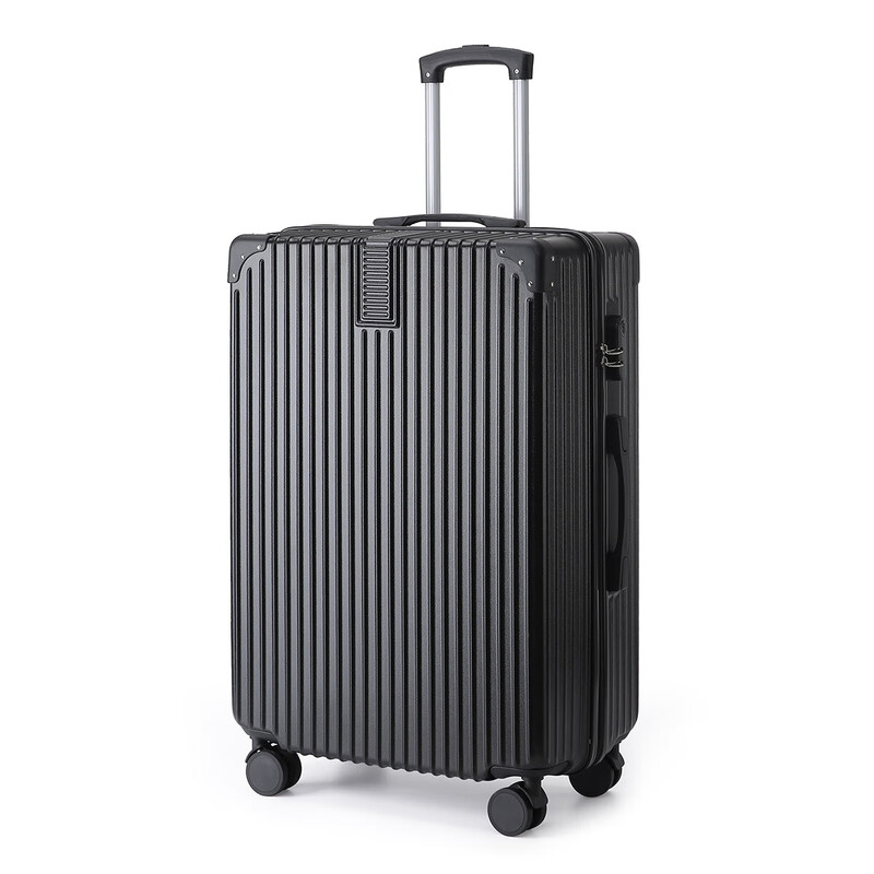 Trolley case, universal wheel suitcase, suitcase for women, strong and durable 20-inch boarding passcode leather case for men, large capacity, black 20 inches