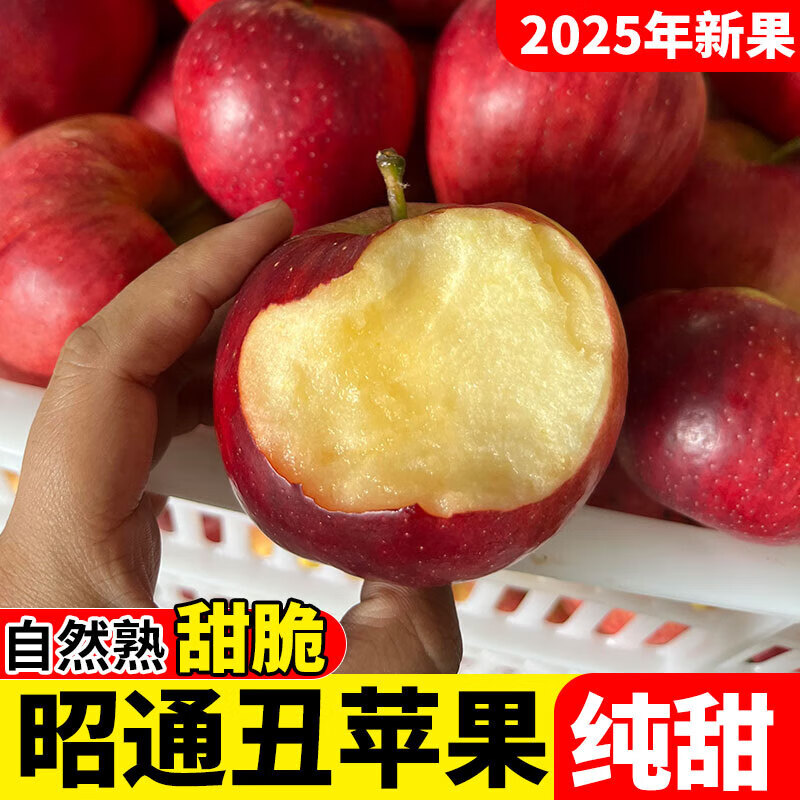 2025 Authentic Yunnan Zhaotong Rock Candy Apple Fresh Fruit Apple Seasonal Crisp Sweet Fruit Origin Straight Hair 5 Jin Packed Large Fruit (80-90mm)