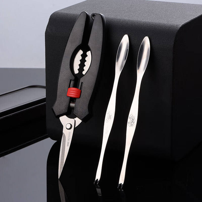 Baijie eight-piece crab-eating tools, crab-eating special tools, hairy crab claws, crab needles, crab scissors, 4-piece set for peeling crabs