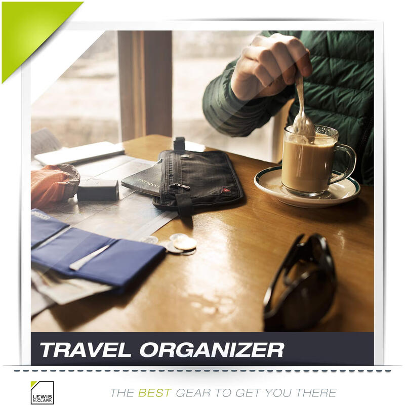 Lewis N. Clark RFID Blocking Money Belt Men's and Women's Travel Waist Bag Black One Size