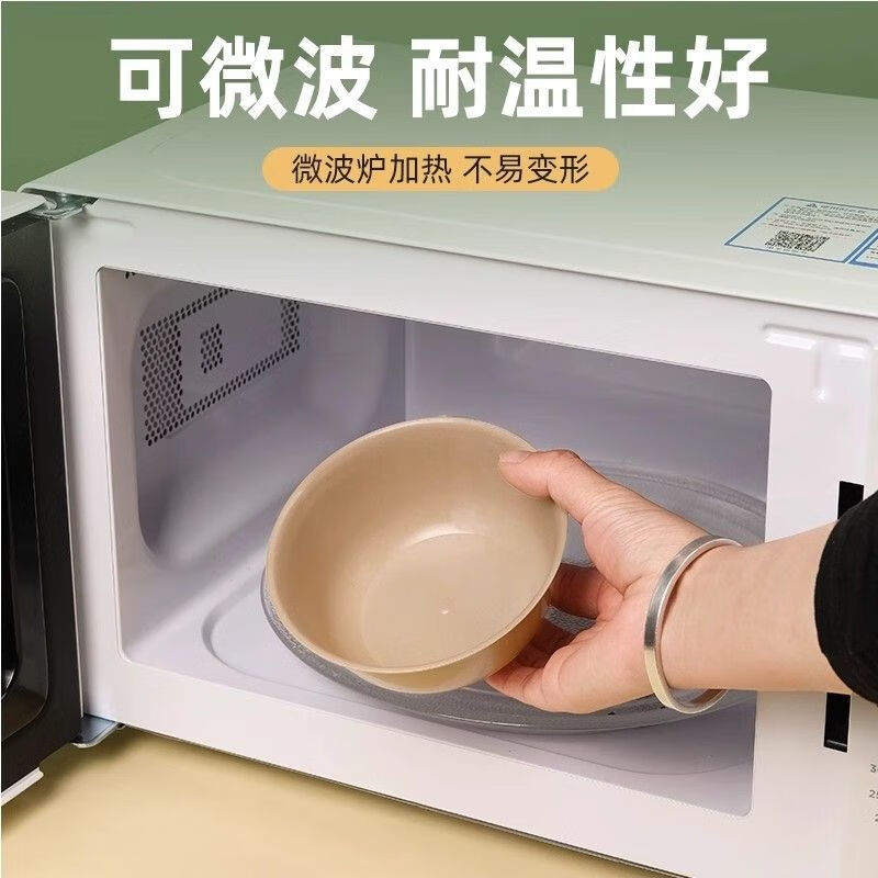 Xuanshi rice husk tableware disposable bowls and chopsticks food grade household rice bowls thickened high temperature resistant dinner plate set outdoor 20 pieces available hot sale