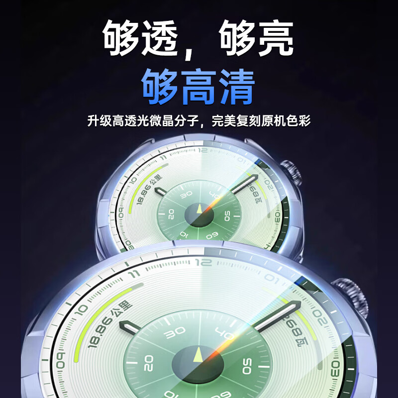 Stike 3-pack, suitable for Huawei GT6 protective film, tempered film, watch Watch GT6 protective film, full screen coverage, high-definition anti-fall, faded fingerprint film, 41mm dial