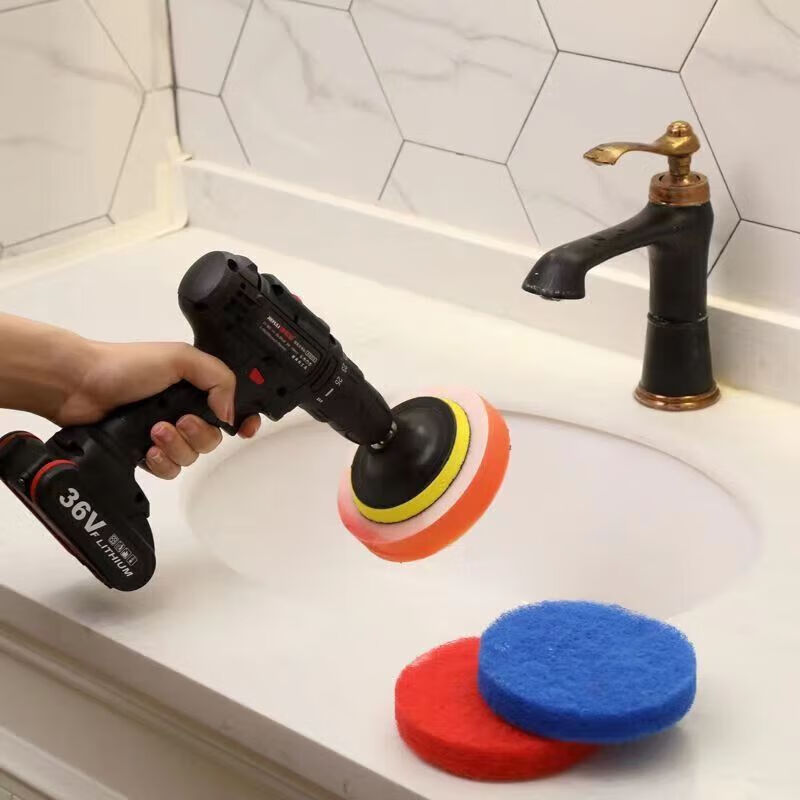 Fengxi polishing artifact tile electric scouring pad set marble stone cleaning brush wheel electric drill brush