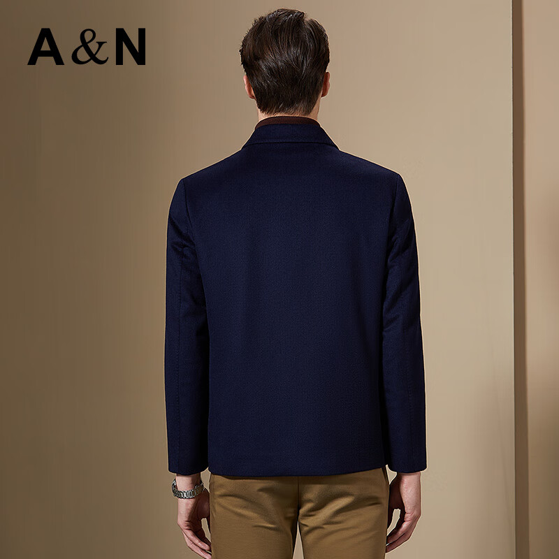 Antonio 20% cashmere & 80% sheep wool light luxury lapel jacket men's autumn and winter casual woolen business jacket