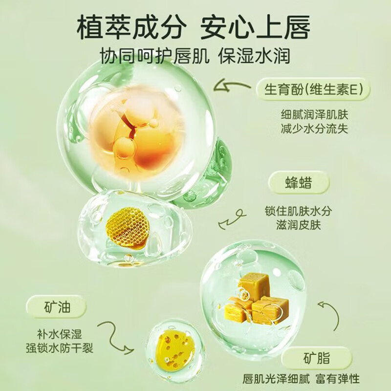 Daimeier Vaseline Hydrating Moisturizing Balm Women's Anti-chapped Peeling Exfoliation Light Lip Lines Colorless Lip Mask Link 3 Strawberry + Avocado Lipstick *2