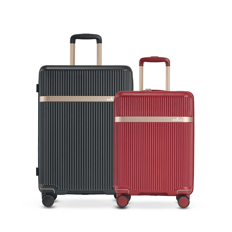 Echolac trolley case combination (24 inches + 20 inches) combination black + red