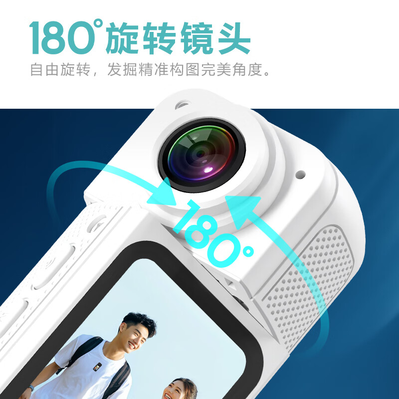 Photographer s70 chest camera 2K thumb digital camera can transmit high-definition to mobile phone, small outdoor portable mini camera video artifact sports driving recorder, white 2.7K-WIFI + magnetic lanyard, official genuine supply, no card, unable to take pictures, it is recommended to take a card package