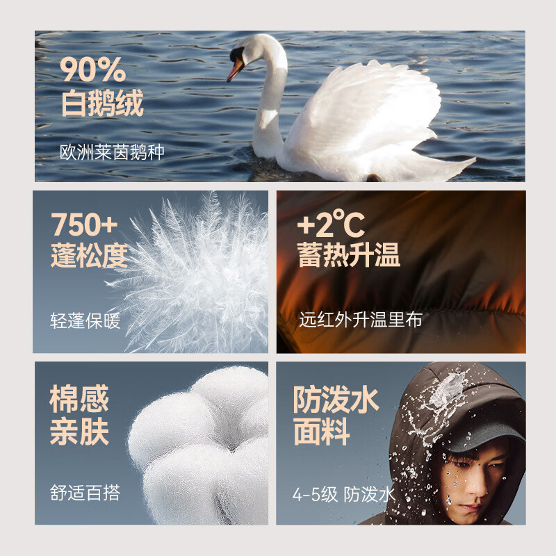 Made in Tokyo, seamless goose down jacket, down jacket for men and women, hooded winter new warm jacket, black L