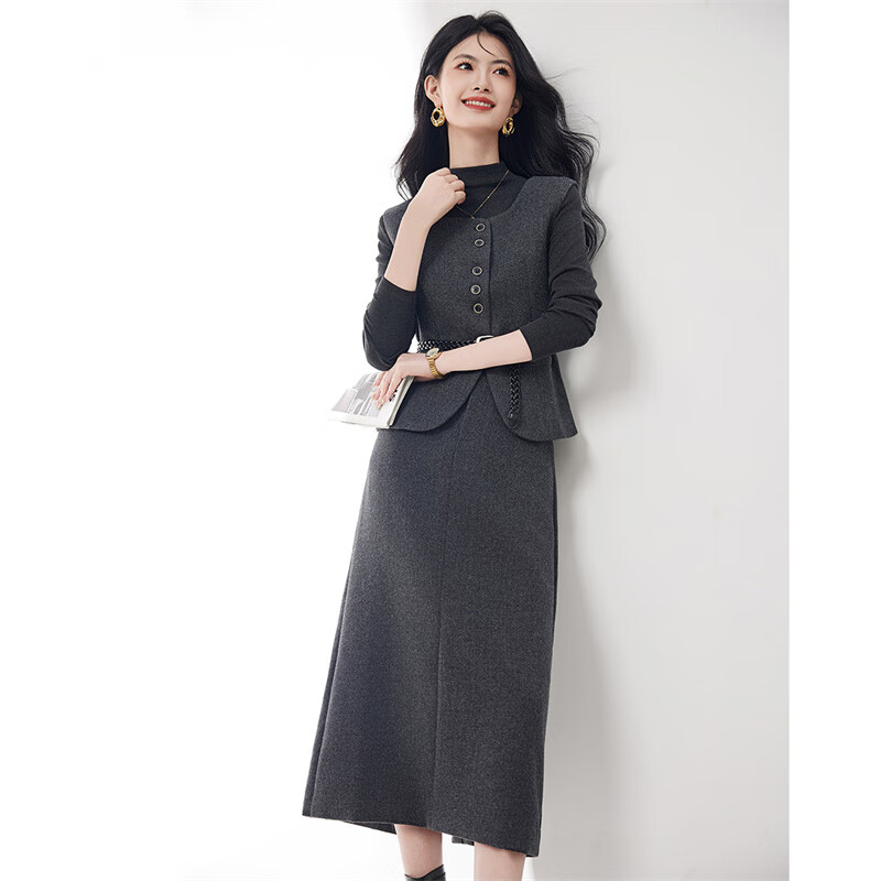 Xinfeiyu Xiaoxiangfeng knitted sweater, woolen vest and skirt three-piece set for women, winter fashion, foreign style, high-end temperament, a complete set