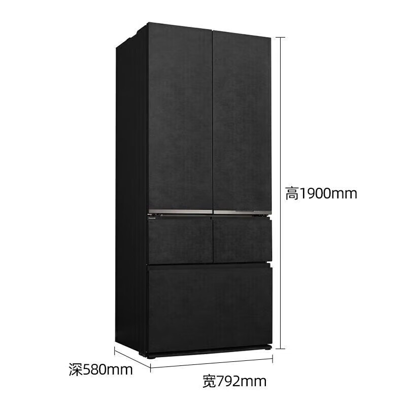 Panasonic NRW472BFX zero-embedded multi-door slate wide temperature variable intelligent humidity control automatic ice refrigerator N