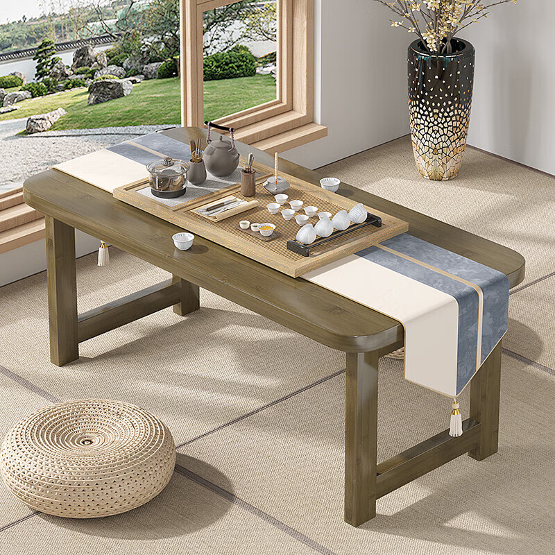 Minimoto uses a tatami bamboo table, a small coffee table, a study low table on the bed, a non-original color, 100 long and 35 high, sold out and removed from the shelves