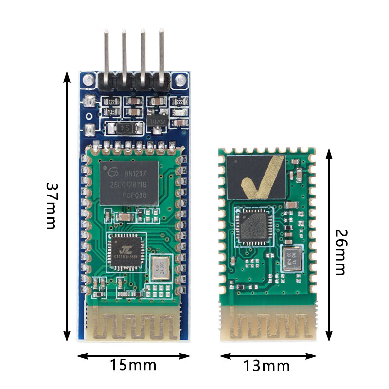 HC05/HC06 Bluetooth serial port transparent transmission module Bluetooth wireless serial port communication module SMD type/with base plate HC05 Bluetooth module_with base plate No specifications