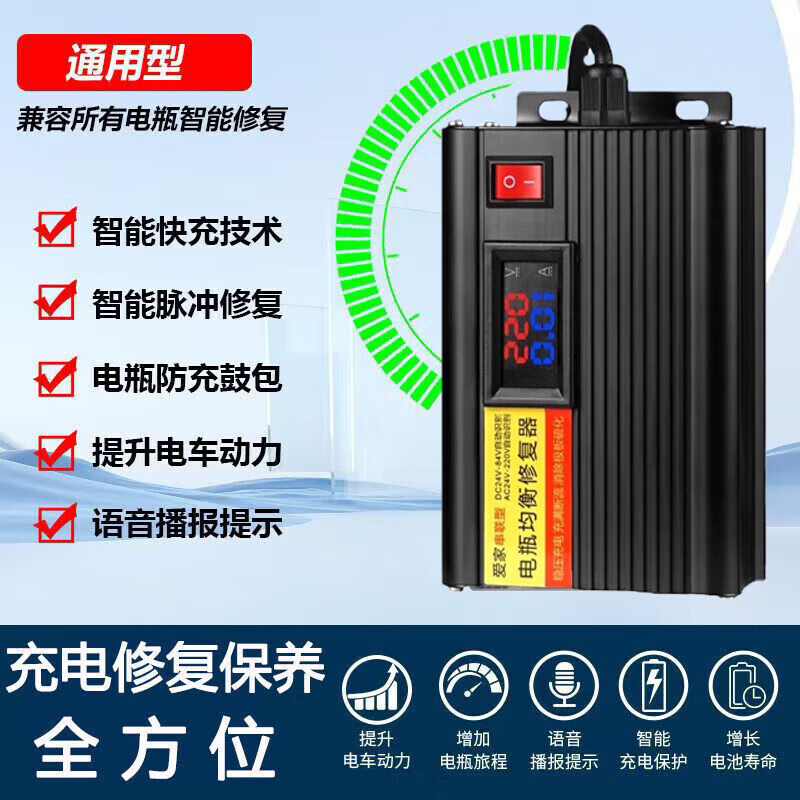 Battery Repair Artifact Universal Pulse Repair Second and Third Wheel Electric Vehicle Battery Restorer Battery Automatic Power Off Battery Repair Artifact Zengcheng Battery Life