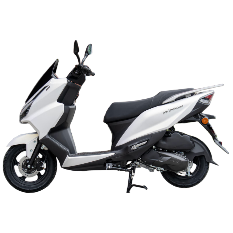 Flying Eagle NPX150 fuel two-wheel scooter, dual disc brakes, smart sports commuting, guardrail white supreme version