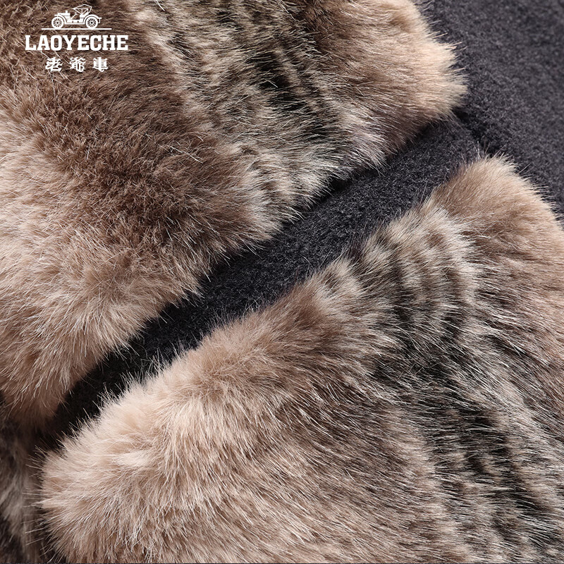 Classic car (LAOYECHE) Containing sheep wool Dad's woolen jacket men's autumn and winter middle-aged and elderly plus velvet thickened woolen jacket men's clothing