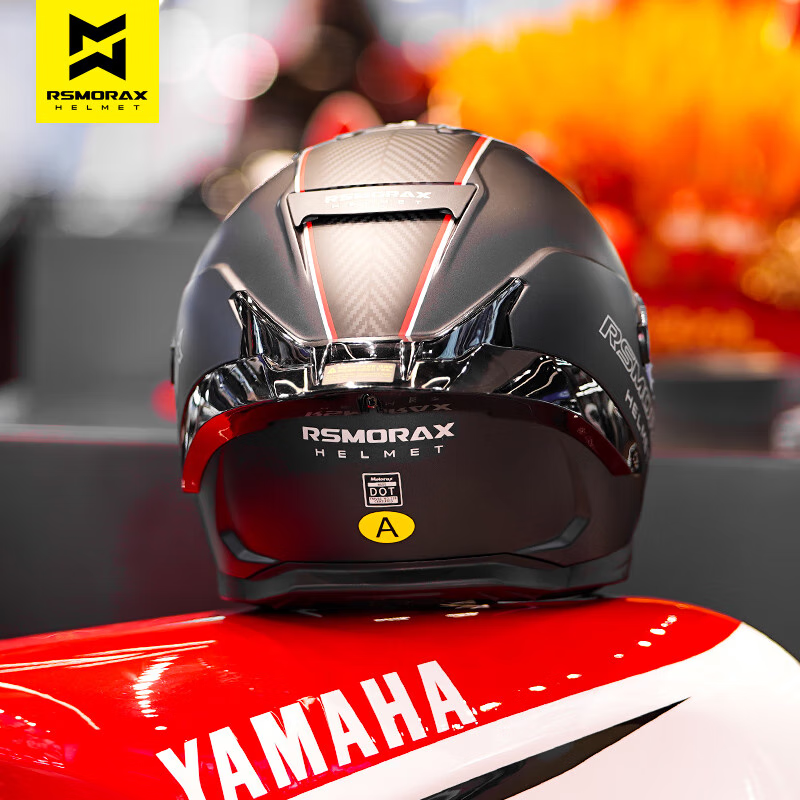 MOTORAX R50S motorcycle helmet for men and women, winter anti-fog and warm 3C full-face helmet with large rear wing for motorcycles for all seasons, Aurora Black XL