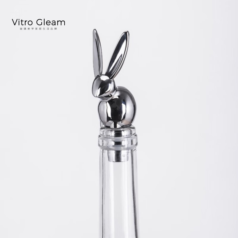 VITRO GLEAM metal red wine bottle stopper creative gift kitten and rabbit wine stopper sealing vacuum food grade silicone rabbit
