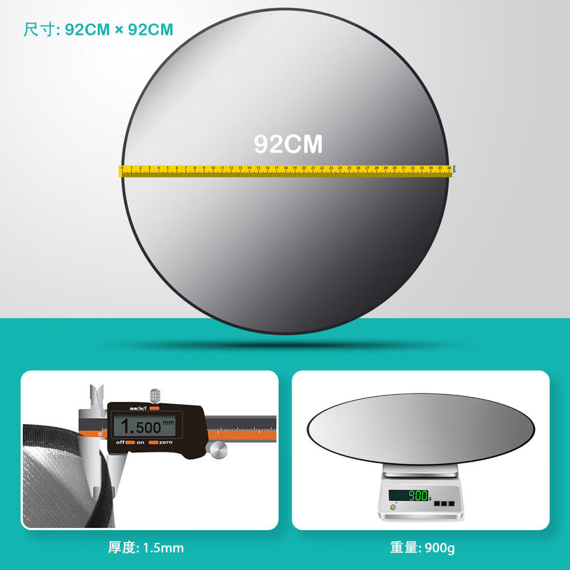 Floor insulation mat, barbecue fire blanket, outdoor camping mahjong table heater, insulation board, aluminum foil lawn fireproof cloth, large round insulation mat, diameter 90cm/thickened