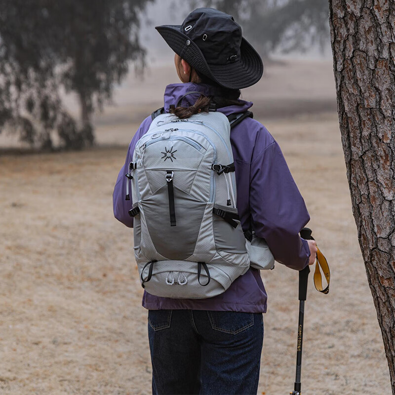 Fir Mountain Outdoor Mountaineering Bag Women's Tornado Backpack Men's Light Shoulder 30L Hiking Suspension Backpack Moss Green