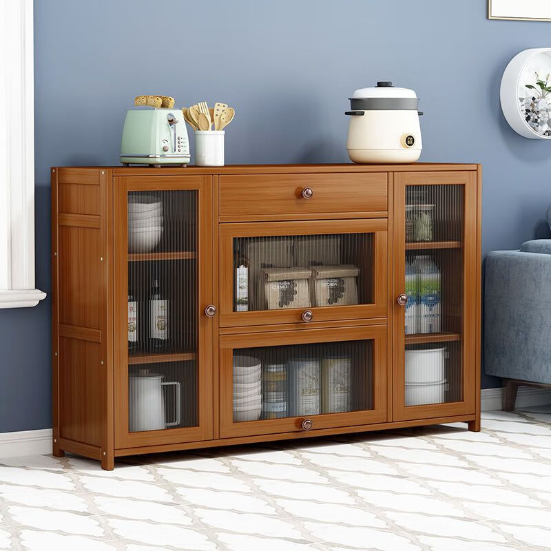 Xianqingyashe Nordic sideboard kitchen cupboard storage rack simple wine cabinet multi-functional home storage storage living room tea cabinet 70 double door sideboard with drawer