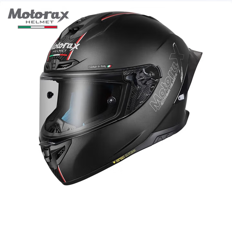 MOTORAX R50S motorcycle helmet for men and women, winter anti-fog and warm 3C full-face helmet with large rear wing for motorcycles for all seasons, Aurora Black XL