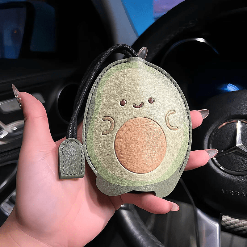 Shijanu Avocado Pull Key Bag 2025 New Style Suitable for Volkswagen Audi Benz Avocado embossed three-dimensional process (10.5*8.6cm)_