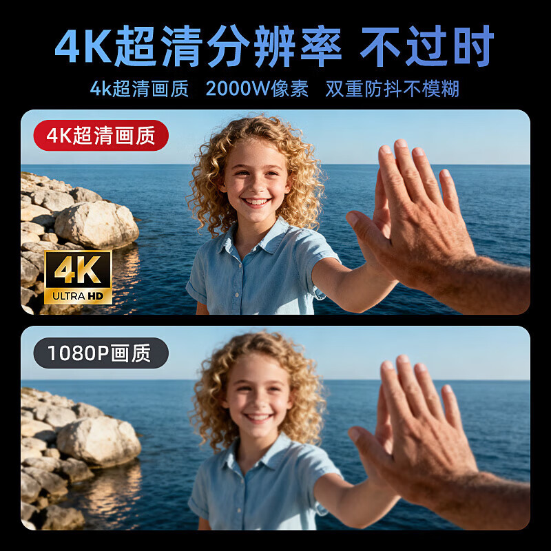 Skyflow Thumb Camera Vlog Cycling Children's Parent-child Pet Sports Camera HD Chest Magnetic Anti-shake Camera Pocket Small Portable Fixed Bicycle Law Enforcement Recorder German 4K Ultra Clear + Mobile Internet + Free Adapter German Top Version + 4K Ultra Clear + 180-Swivel-32GB Card
