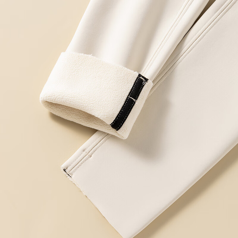 LangSha white shark pants women's winter velvet thickened windproof warm pants 400g can be worn outside yoga slimming leggings