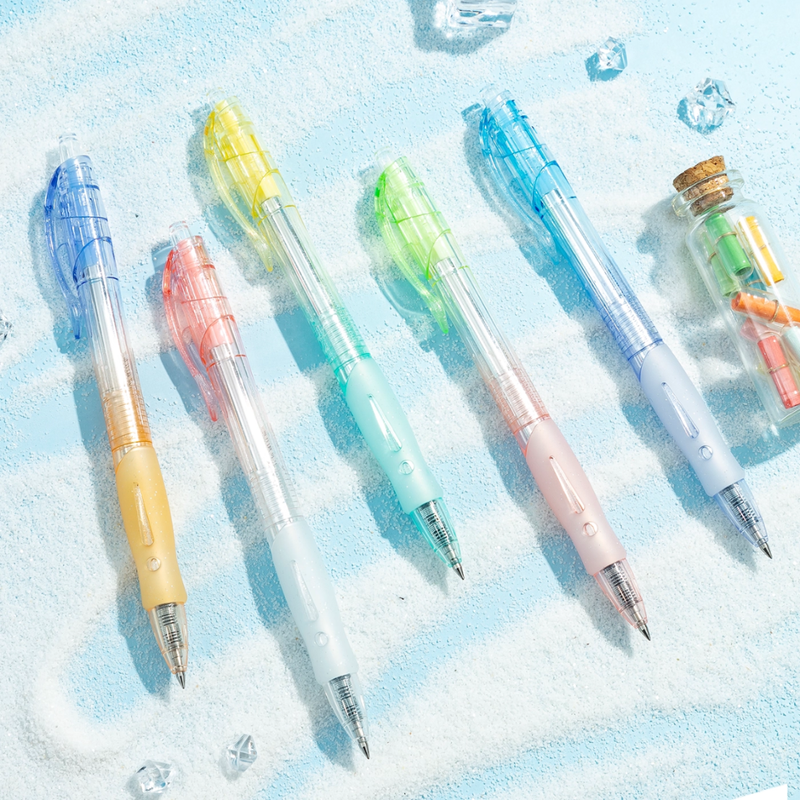 M&G M&G stationery bubble fruit press quick-drying 0.5mm gel pen large capacity brush bullet head smooth black water pen 3 pieces/set AGP023FP