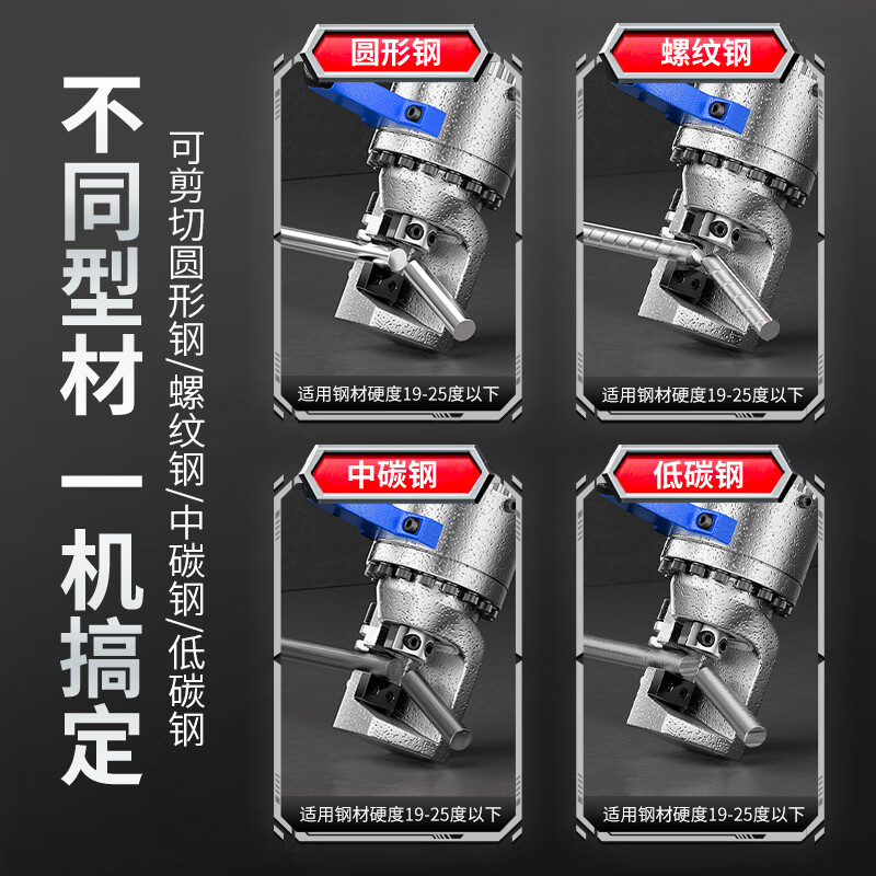 CIAA Germany Portable Rebar Cutting Machine Blade Handheld Hydraulic Electric Fully Automatic Rebar Straightening and Cutting Machine Portable (can cut 20MM steel bars) Free blade ready to use